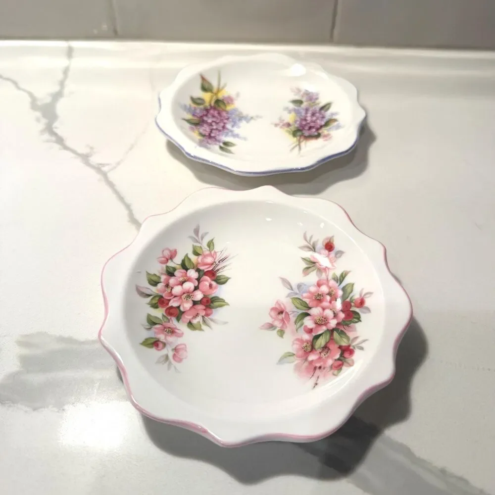Vintage Royal Albert Blossom Time Coasters Set of 2, Made in England